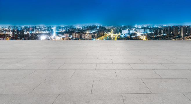 城市道路和城市景观夜景