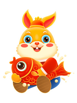 新年春节生肖兔年年年有余