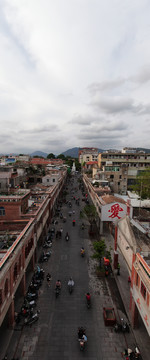 福建泉州中山路步行街全景图