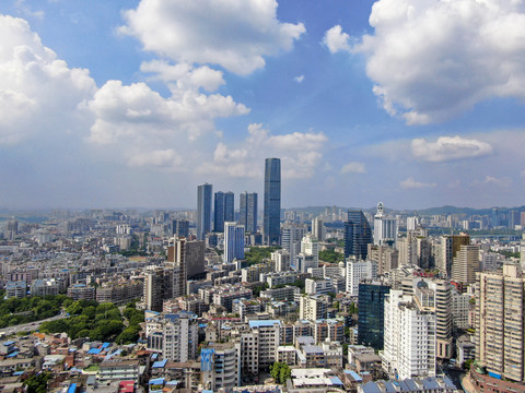 广西柳州城市风光航拍