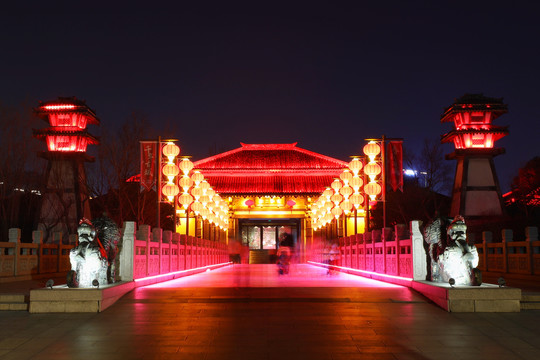 淹城春秋王宫夜景