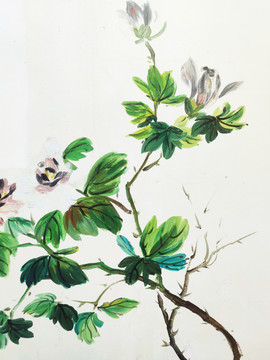 新中式花卉裝飾畫(huà)