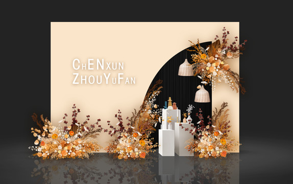 香檳秋色婚禮效果圖