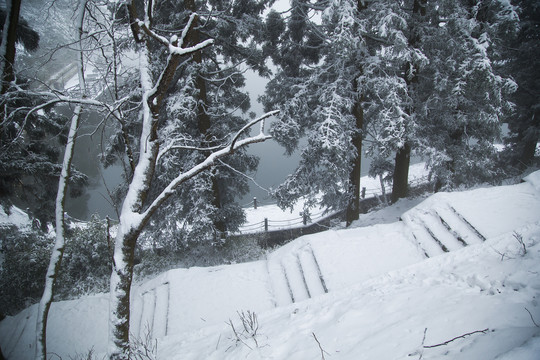 庐山雪景