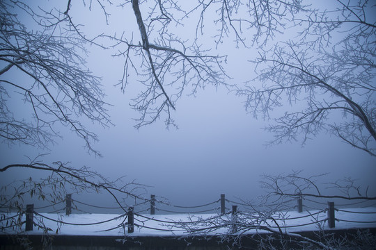 庐山雪景