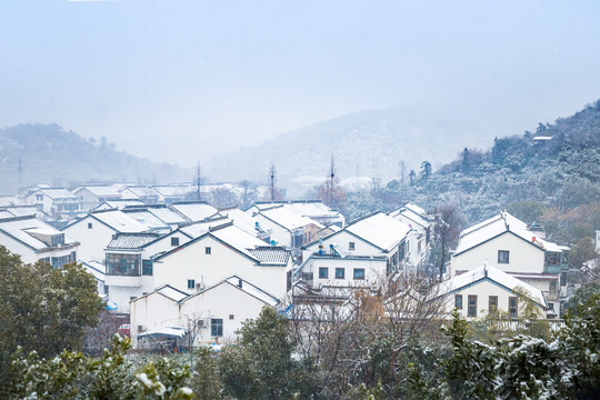 树山村雪景