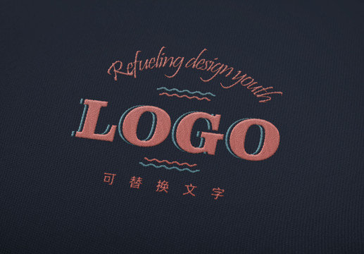 针织logo样机