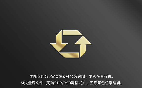 Z字母箭頭logo環(huán)保標志