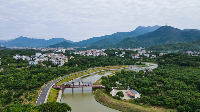 航拍美丽乡村新农村建设