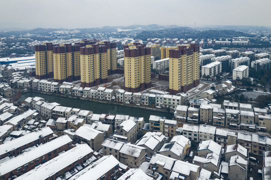 宜都市枝城镇雪景