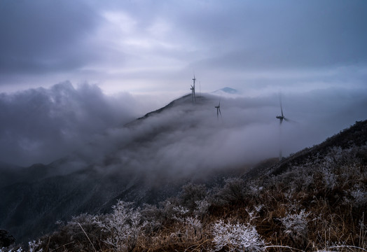 浙江云和白鹤尖高山风力发电