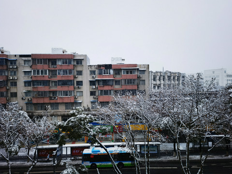 风雪中的芜湖