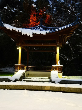 雪中的神山公园