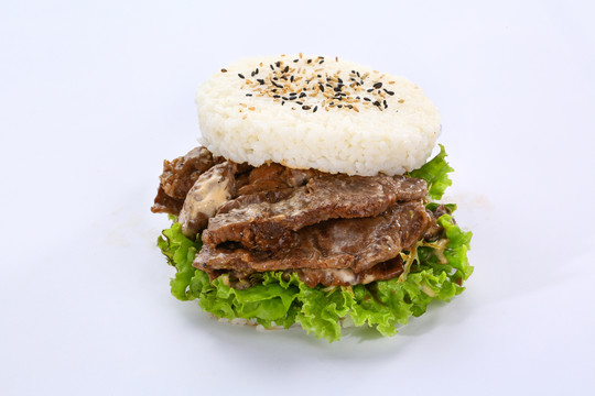 牛肉米漢堡