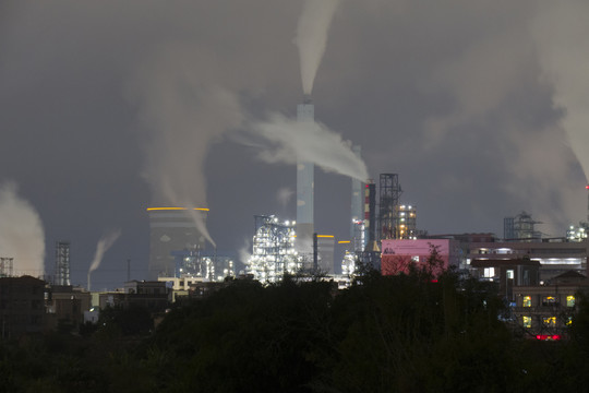 化工厂夜景拍摄