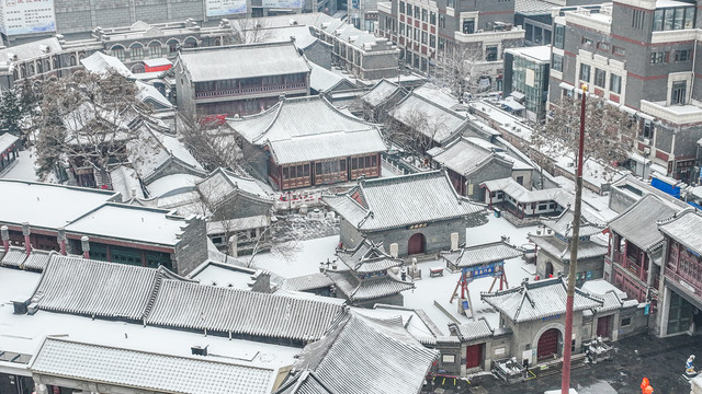 天津天后宫雪景