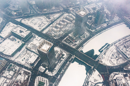 天津雪景