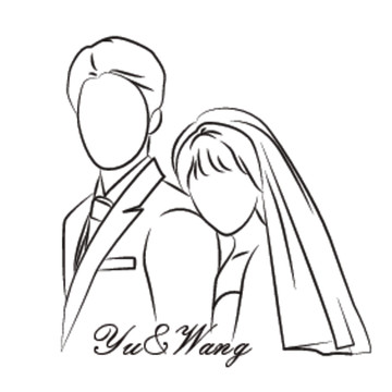 婚禮頭靠肩膀
