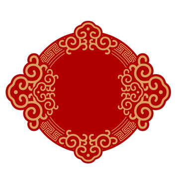傳統(tǒng)花紋設(shè)計(jì)紅