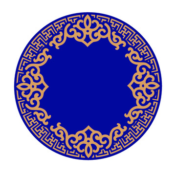 傳統(tǒng)藍(lán)色圓