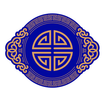 傳統(tǒng)裝飾矢量藍(lán)色