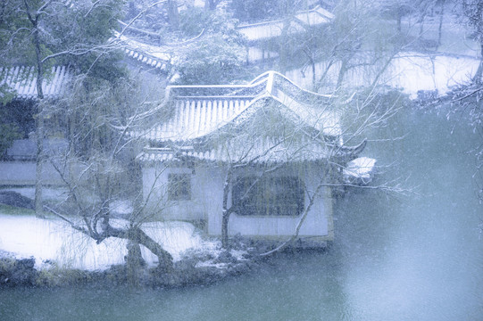 扬州雪景趣园