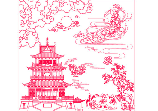 中秋樓閣圖