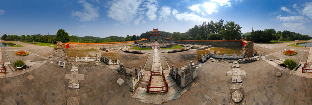 航拍顯陵全景