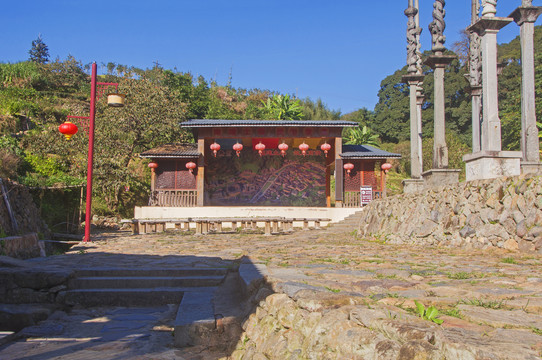 乡村戏台风景