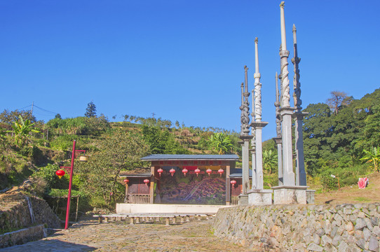 南靖乡村塔下村戏场