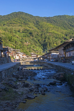 南靖塔下村溪流风景