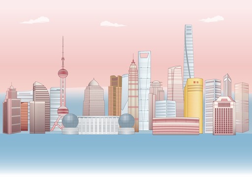陸家嘴建筑群上海浦東城市地標