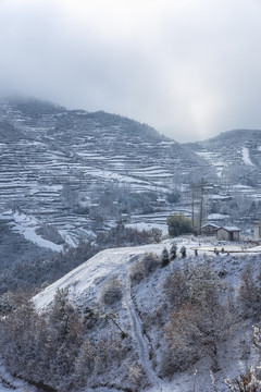 昭通乡村冬季田园风光