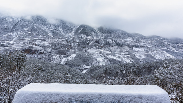 昭通乡村冬季田园风光