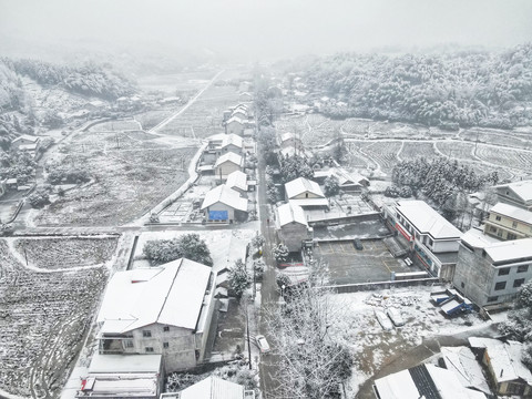 乡村雪景