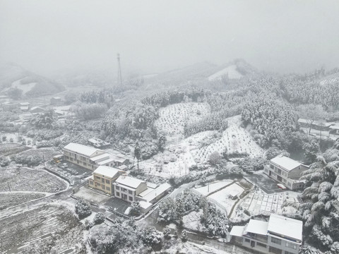 乡村雪景