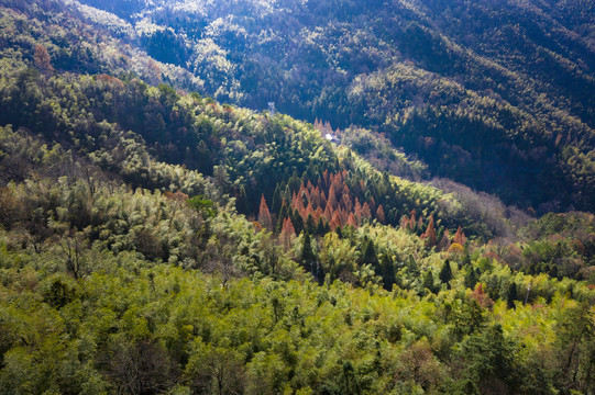 航拍湖南长沙浏阳大围山景区