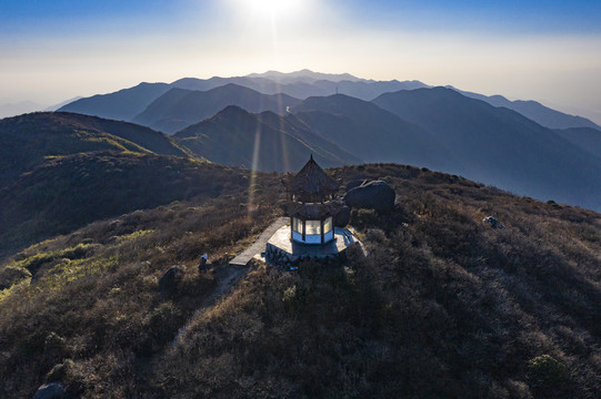 航拍湖南长沙浏阳大围山景区