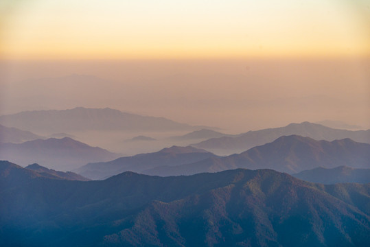 航拍湖南长沙浏阳大围山景区