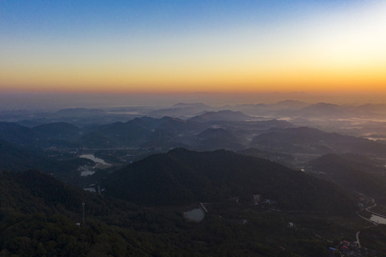 航拍湖南长沙石燕湖景区