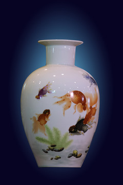 金鱼陶瓷花瓶