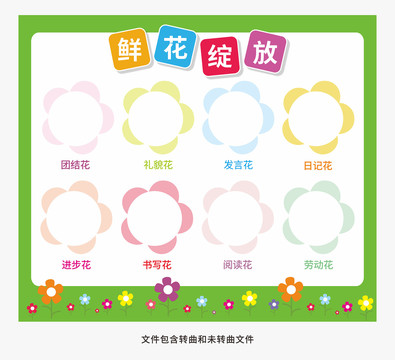 鮮花綻放班級評比欄