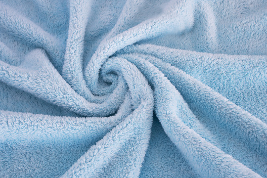 旋转形状的毛绒浴巾布料