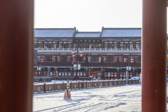 天津杨柳青古镇春节氛围