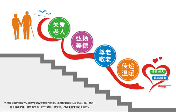 養(yǎng)老院樓梯文化墻