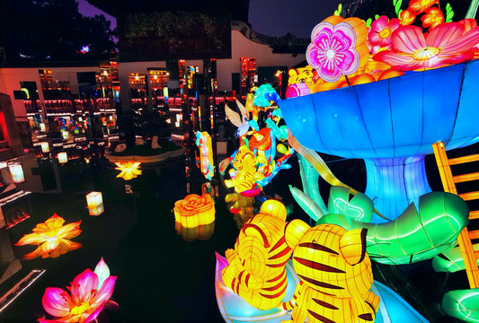 上海豫园城隍庙赏花灯