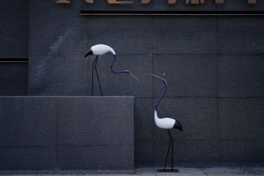 抽象仙鹤雕塑BY泉州江之南