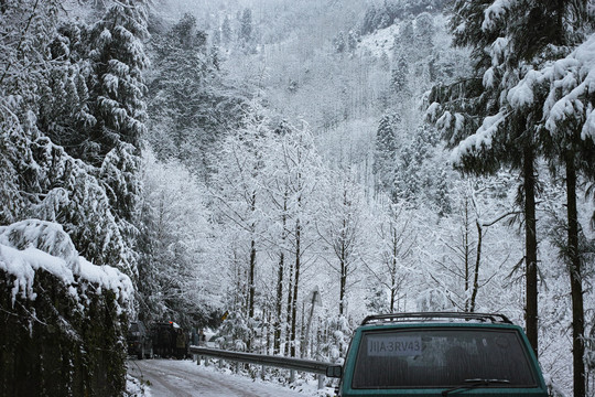 山里雪景