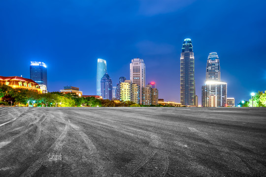 道路交通和城市夜景