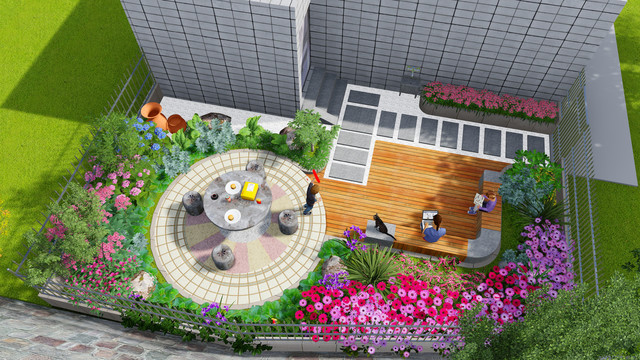 小院子庭院私家花園景觀設(shè)計(jì)